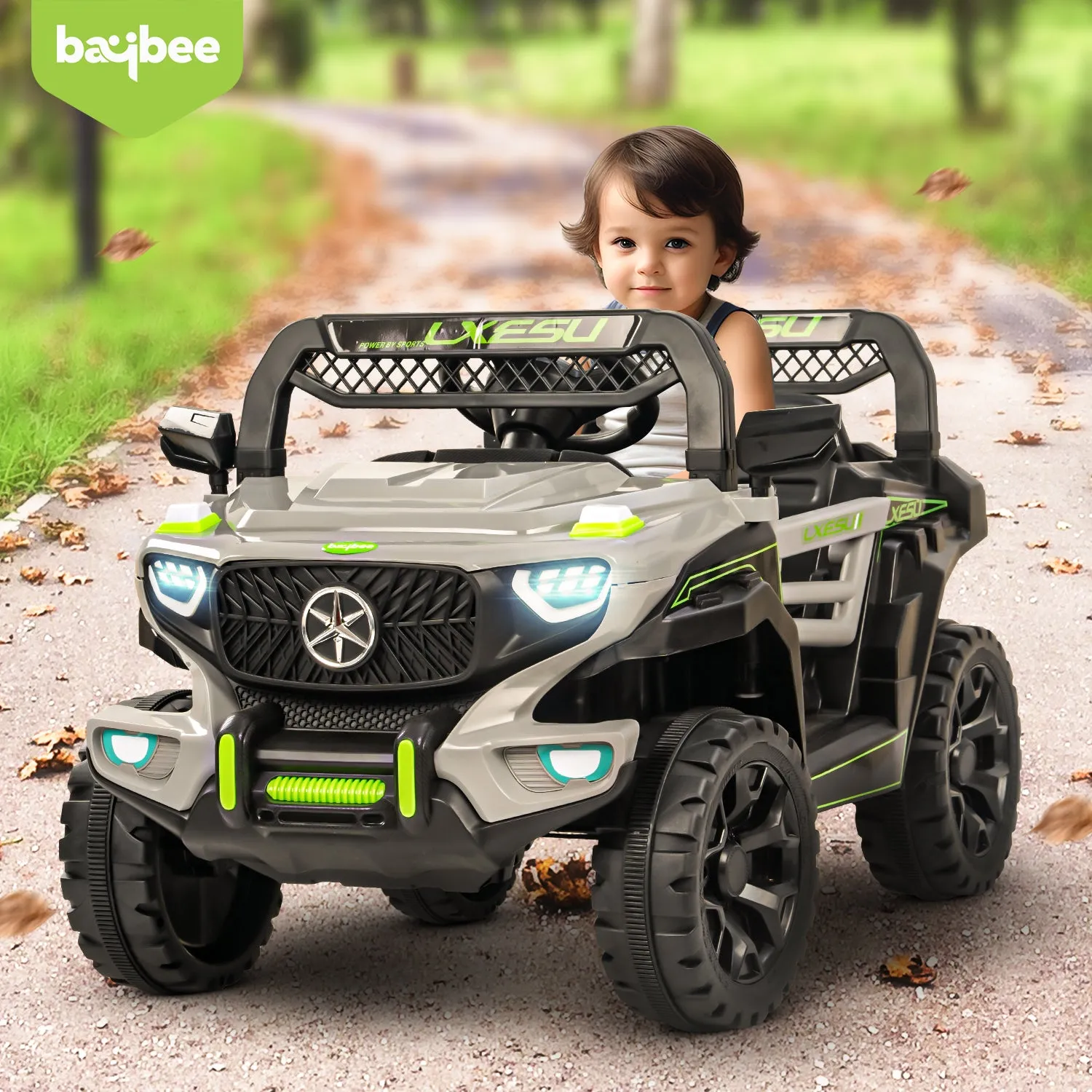 Baybee Panther Battery Operated Jeep for Kids, Ride on Baby Car with Music & Light | Kids Jeep Rechargeable Battery Car - 2 to 6 Years