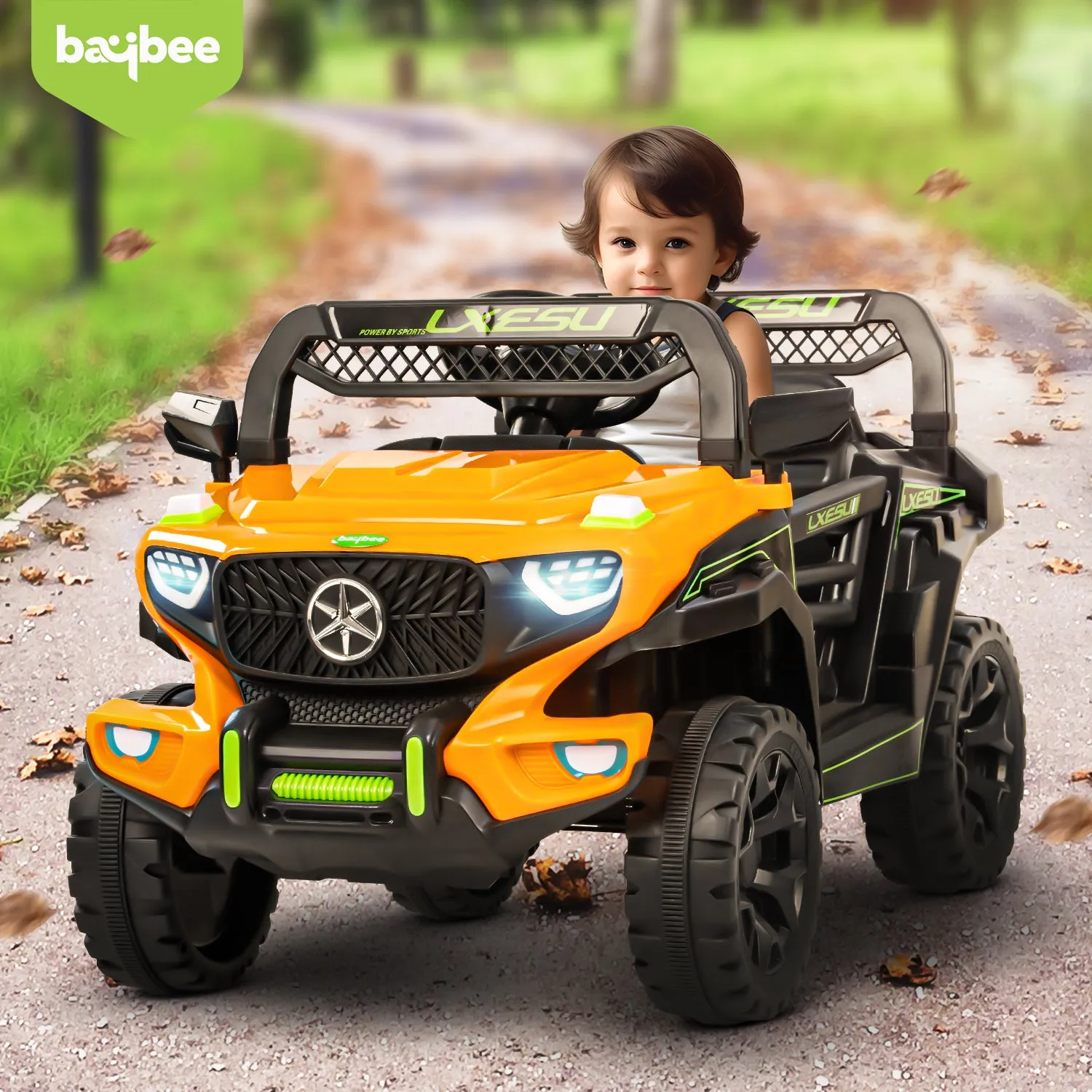 Baybee Panther Battery Operated Jeep for Kids, Ride on Baby Car with Music & Light | Kids Jeep Rechargeable Battery Car - 2 to 6 Years