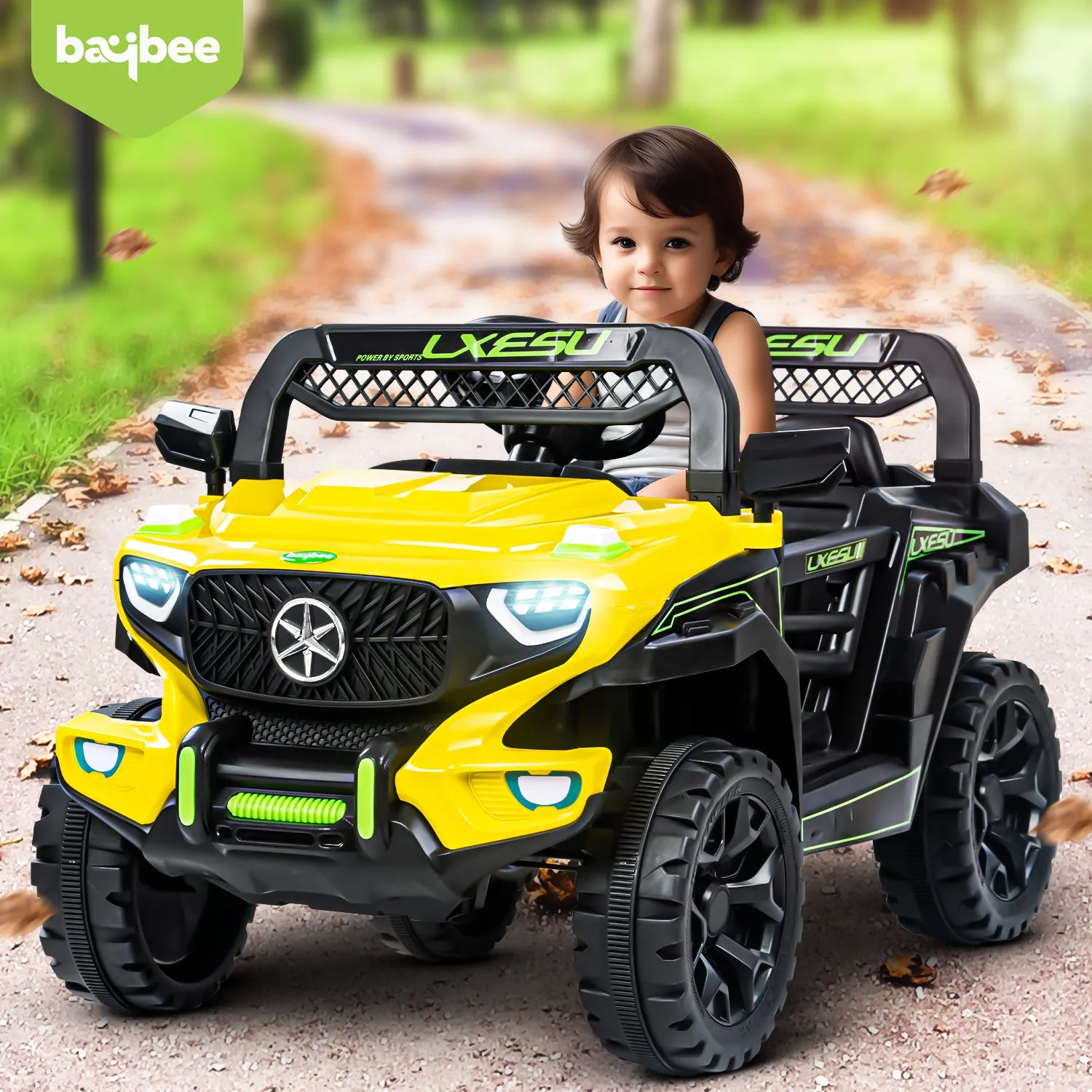 Baybee Panther Battery Operated Jeep for Kids, Ride on Baby Car with Music & Light | Kids Jeep Rechargeable Battery Car - 2 to 6 Years