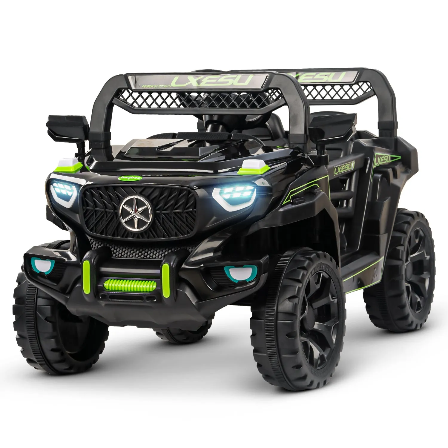 Baybee Panther Battery Operated Jeep for Kids, Ride on Baby Car with Music & Light | Kids Jeep Rechargeable Battery Car - 2 to 6 Years