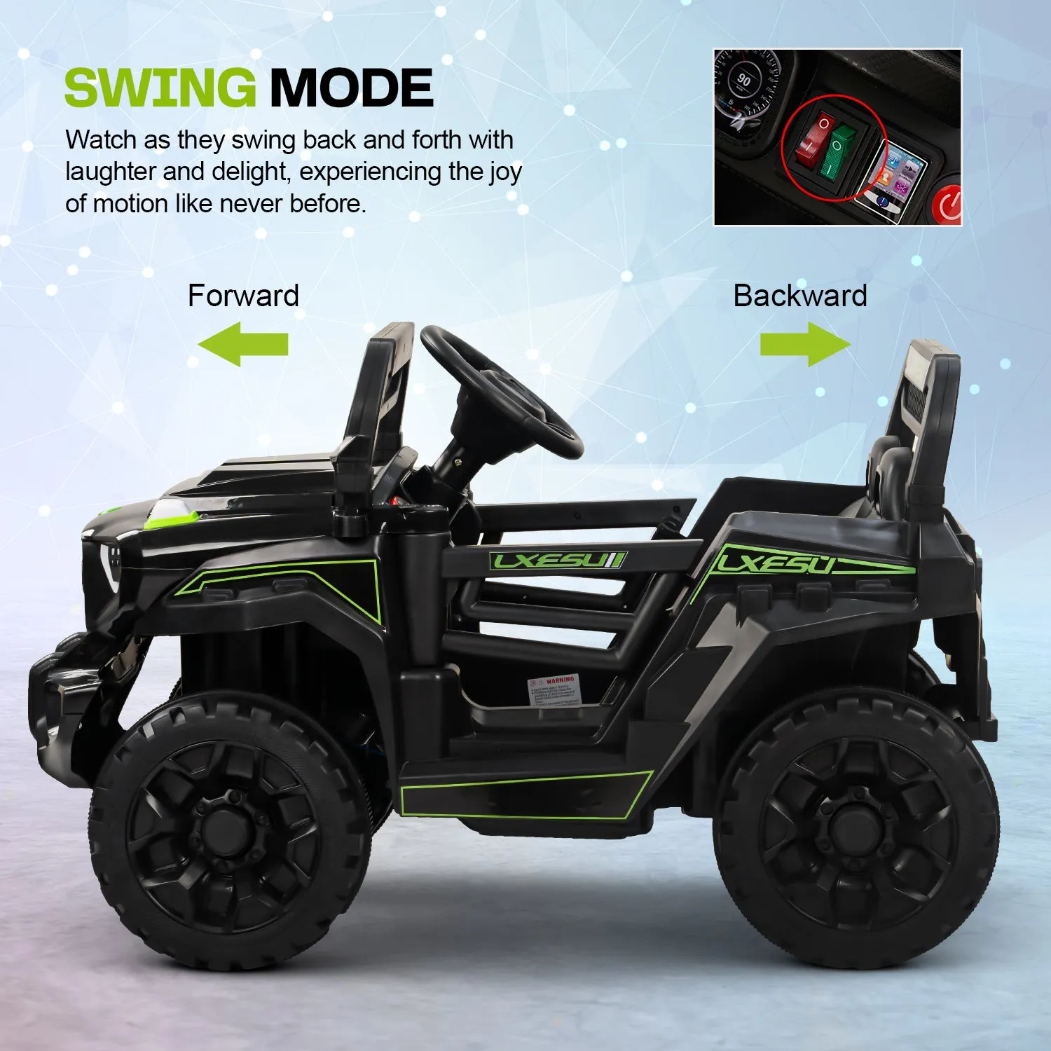 Baybee Panther Battery Operated Jeep for Kids, Ride on Baby Car with Music & Light | Kids Jeep Rechargeable Battery Car - 2 to 6 Years
