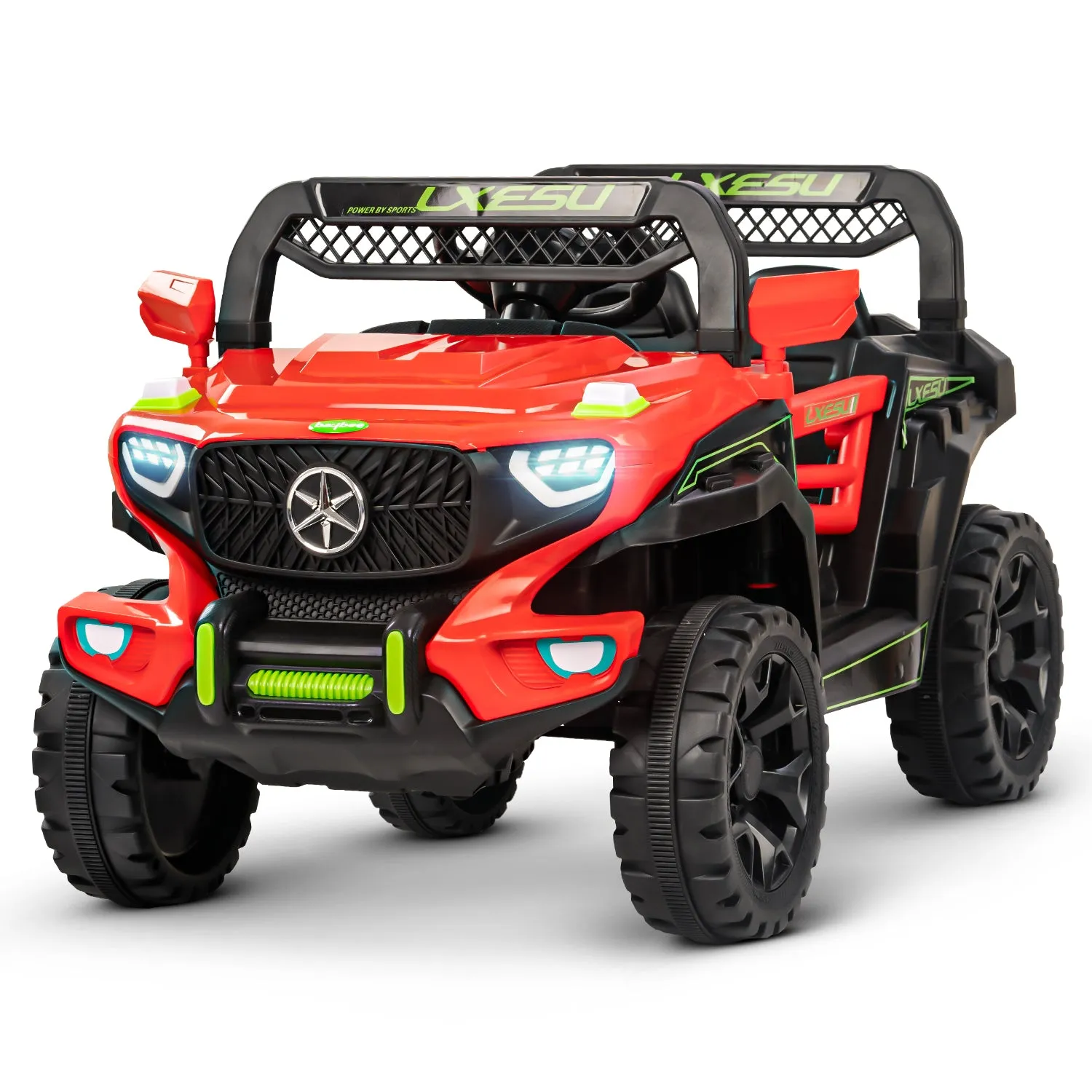 Baybee Panther Battery Operated Jeep for Kids, Ride on Baby Car with Music & Light | Kids Jeep Rechargeable Battery Car - 2 to 6 Years
