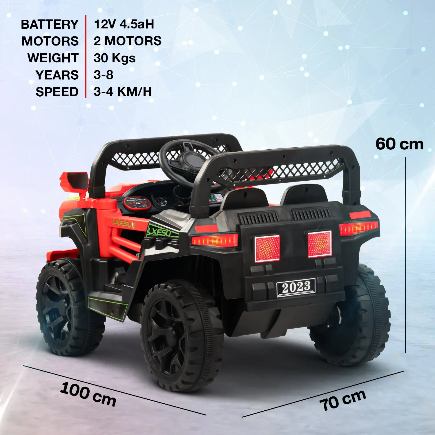 Baybee Panther Battery Operated Jeep for Kids, Ride on Baby Car with Music & Light | Kids Jeep Rechargeable Battery Car - 2 to 6 Years