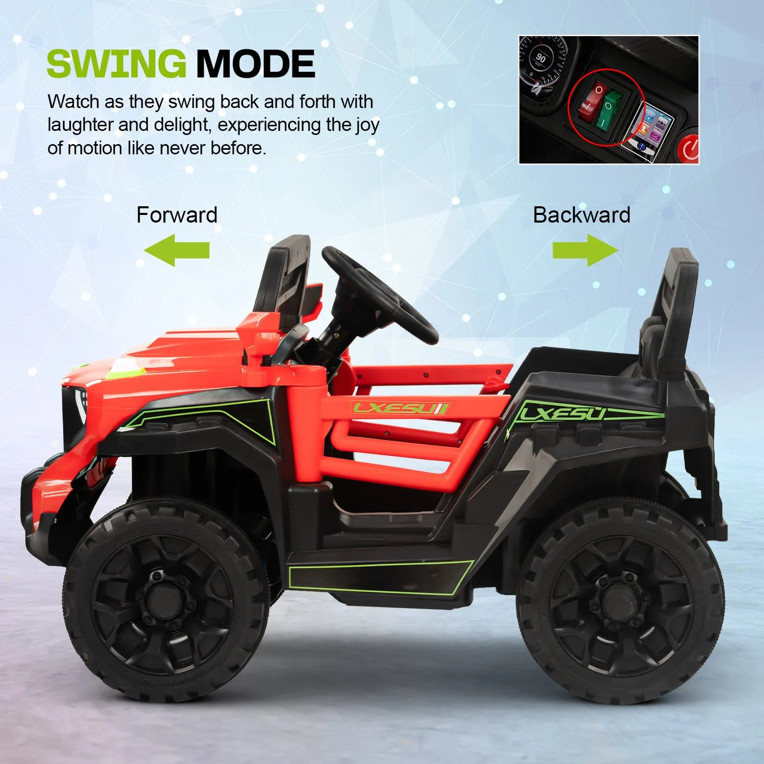 Baybee Panther Battery Operated Jeep for Kids, Ride on Baby Car with Music & Light | Kids Jeep Rechargeable Battery Car - 2 to 6 Years