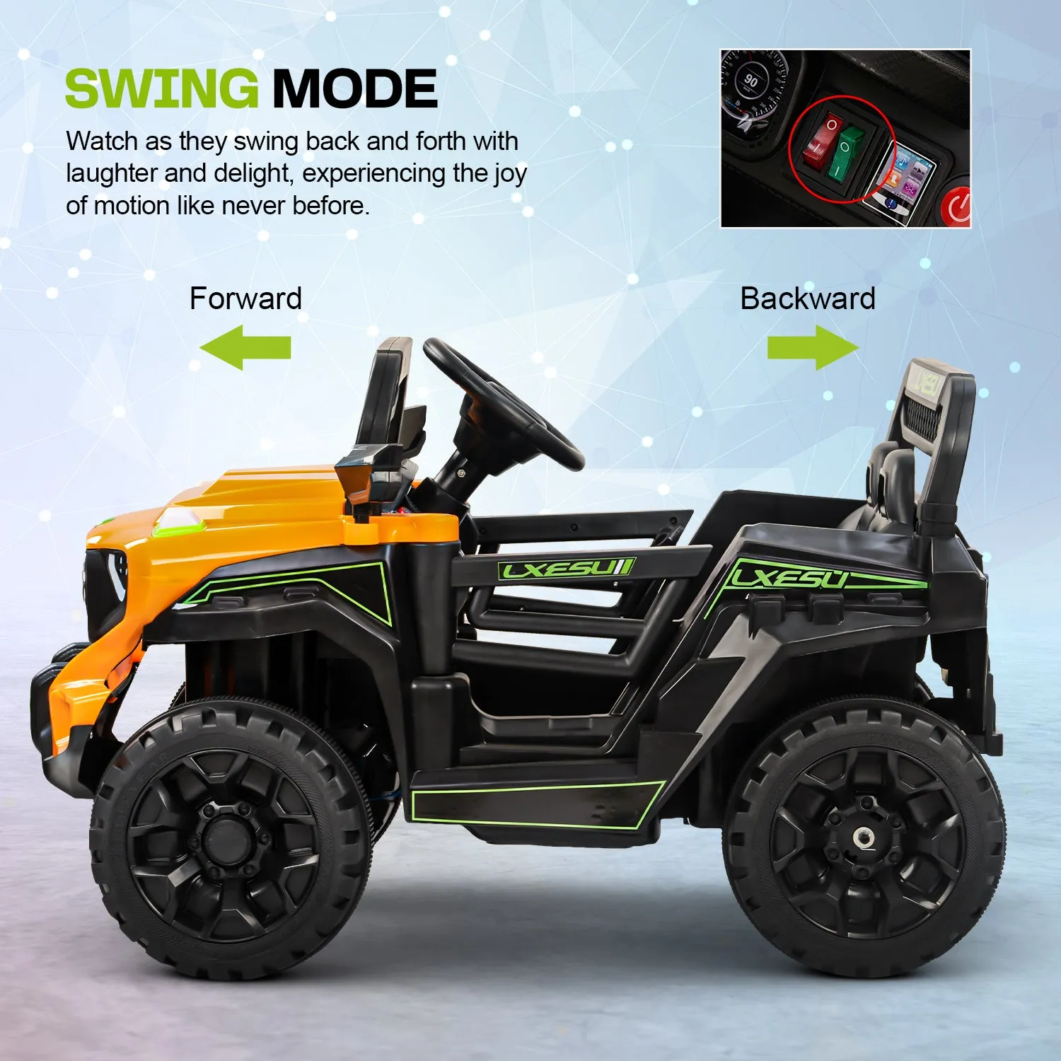 Baybee Panther Battery Operated Jeep for Kids, Ride on Baby Car with Music & Light | Kids Jeep Rechargeable Battery Car - 2 to 6 Years