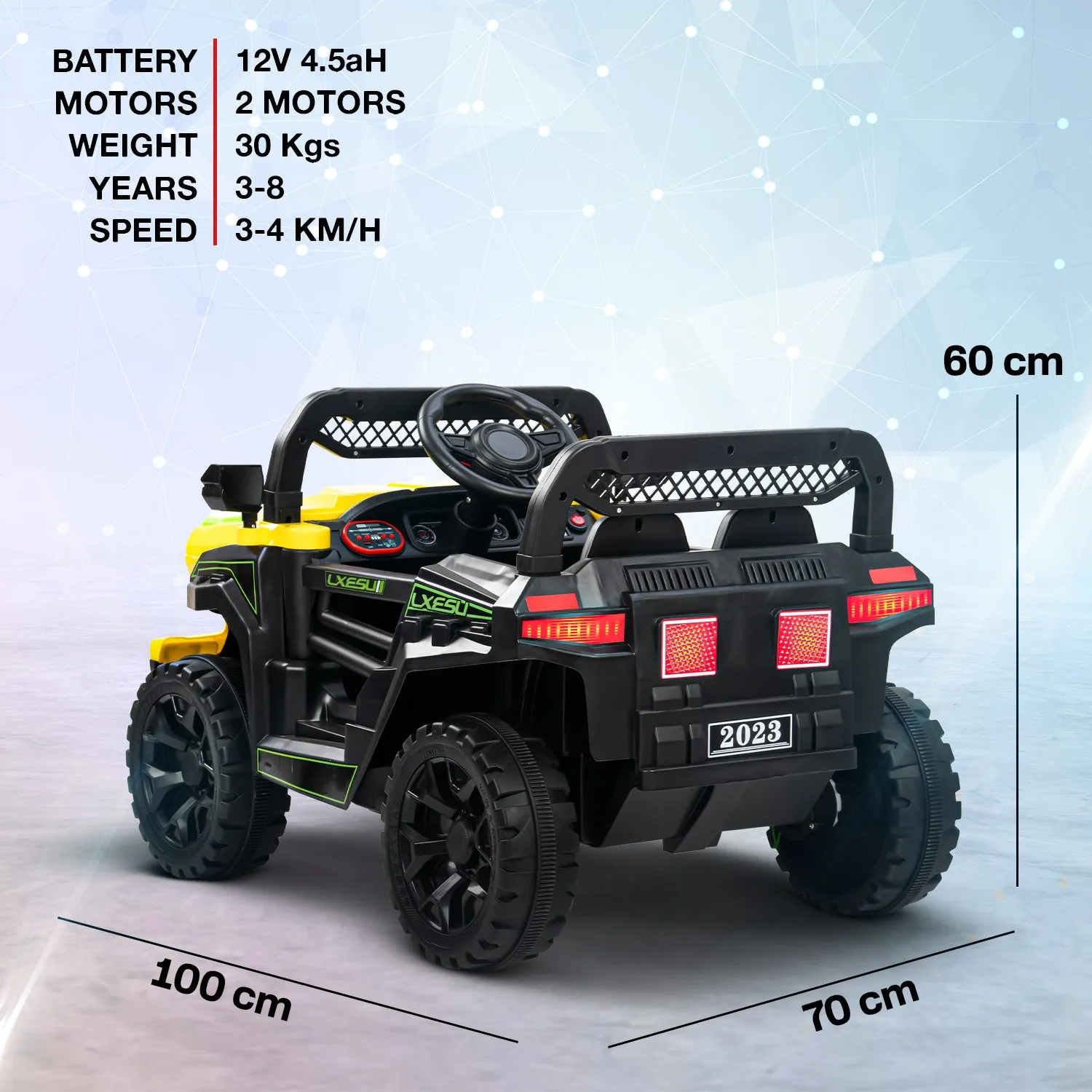 Baybee Panther Battery Operated Jeep for Kids, Ride on Baby Car with Music & Light | Kids Jeep Rechargeable Battery Car - 2 to 6 Years