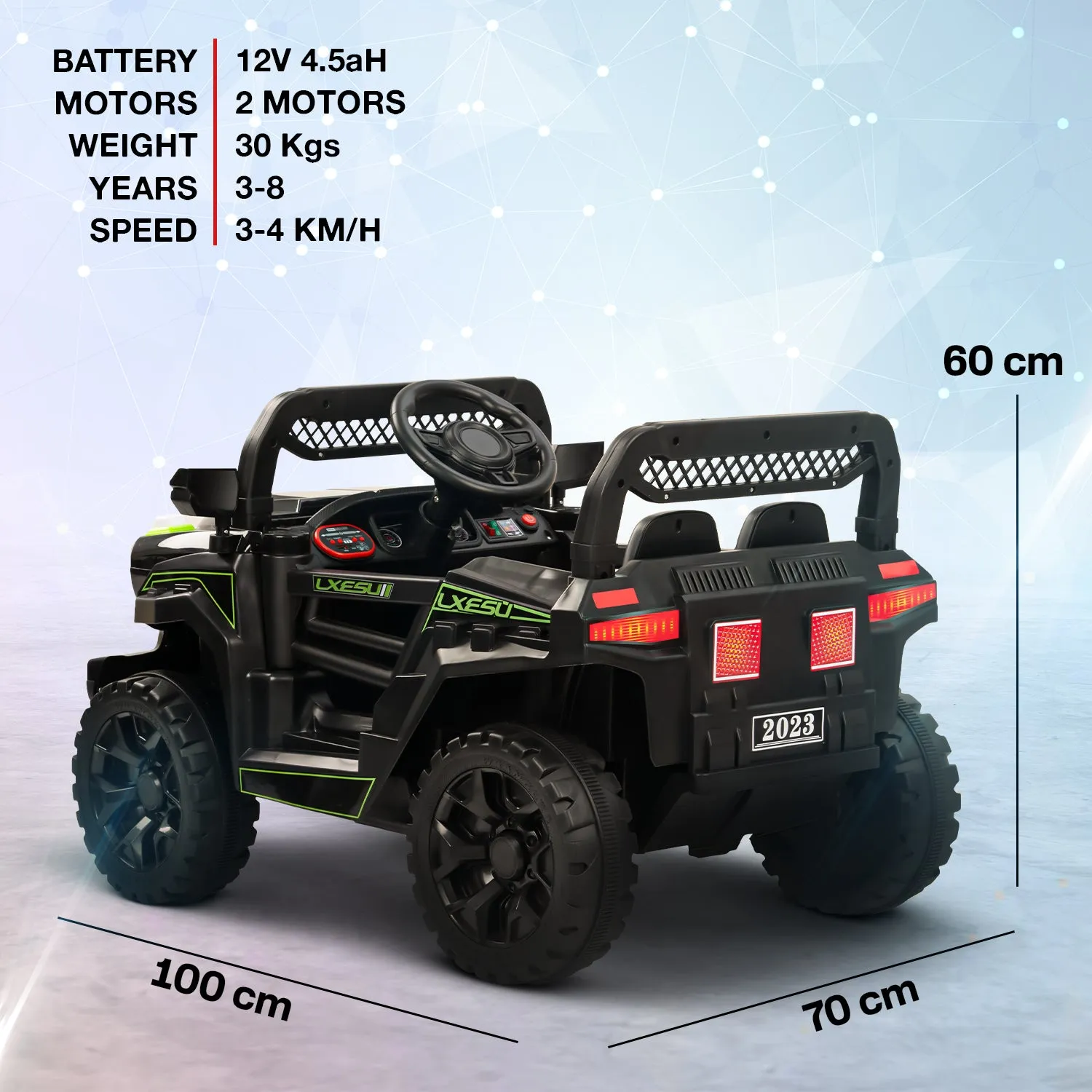 Baybee Panther Battery Operated Jeep for Kids, Ride on Baby Car with Music & Light | Kids Jeep Rechargeable Battery Car - 2 to 6 Years