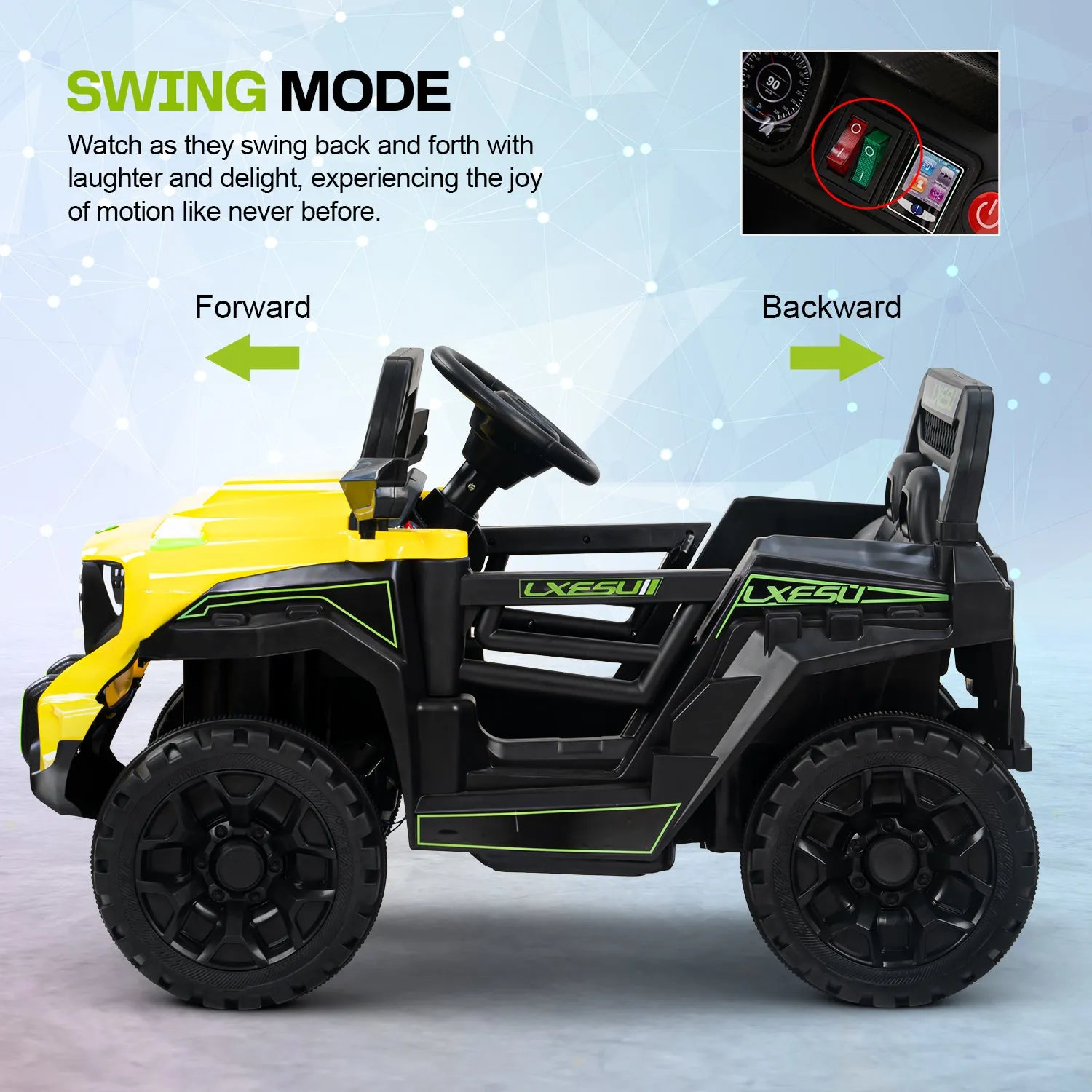 Baybee Panther Battery Operated Jeep for Kids, Ride on Baby Car with Music & Light | Kids Jeep Rechargeable Battery Car - 2 to 6 Years