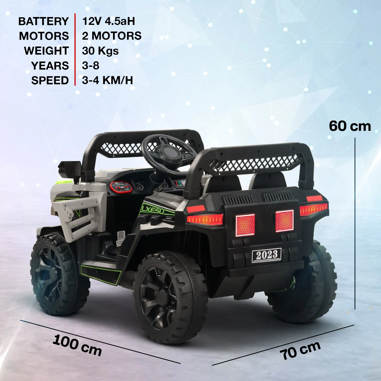 Baybee Panther Battery Operated Jeep for Kids, Ride on Baby Car with Music & Light | Kids Jeep Rechargeable Battery Car - 2 to 6 Years