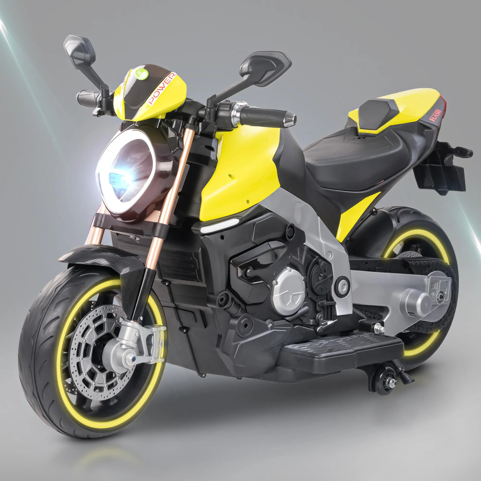 Baybee Racing series Battery Operated Bike with LED Light, Bluetooth & Music Bike for Kids to Drive 3 to 8 Years Boys Girls
