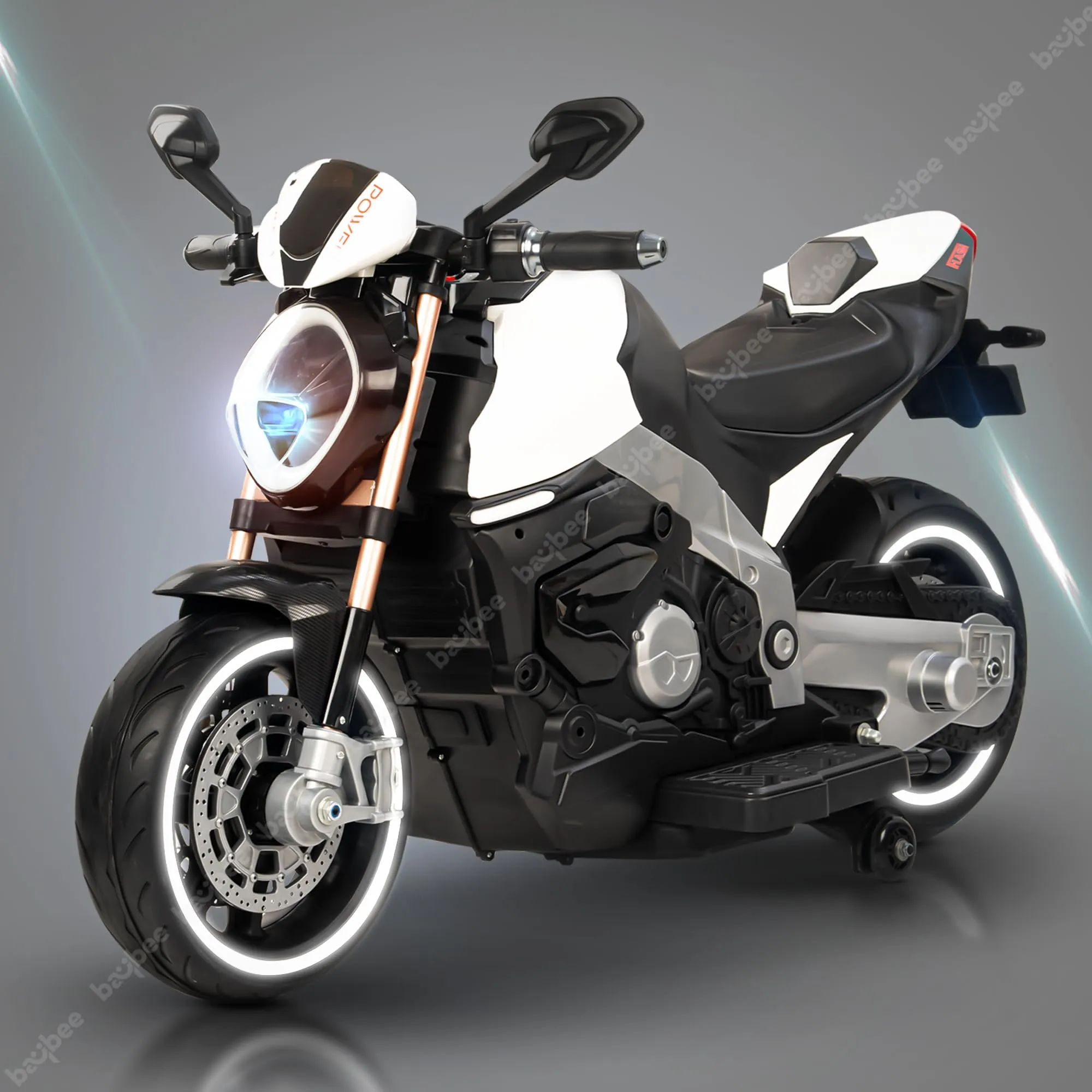 Baybee Racing series Battery Operated Bike with LED Light, Bluetooth & Music Bike for Kids to Drive 3 to 8 Years Boys Girls