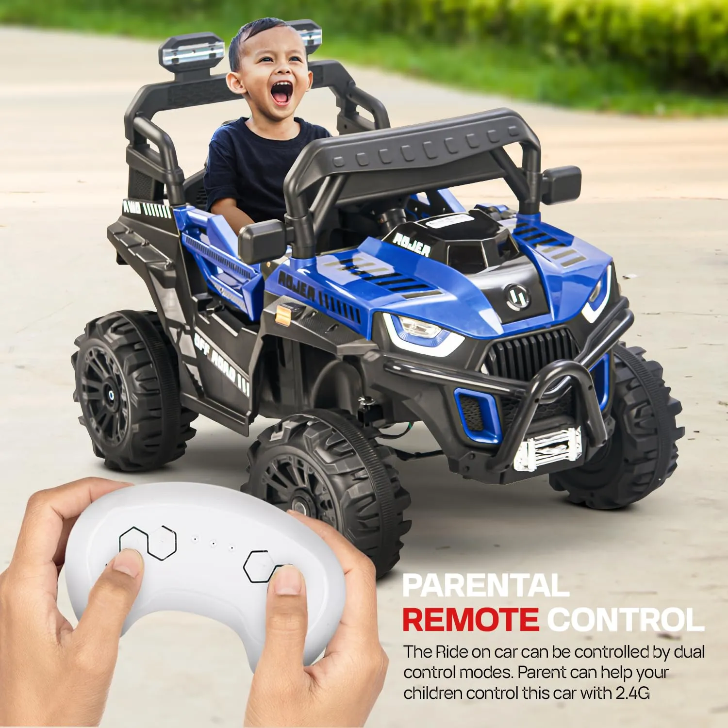 Baybee Roger Rechargeable Battery Operated Jeep for Kids with Light & Music, Electric Jeep for Kids to Drive 3 to 8 Years Boy Girl