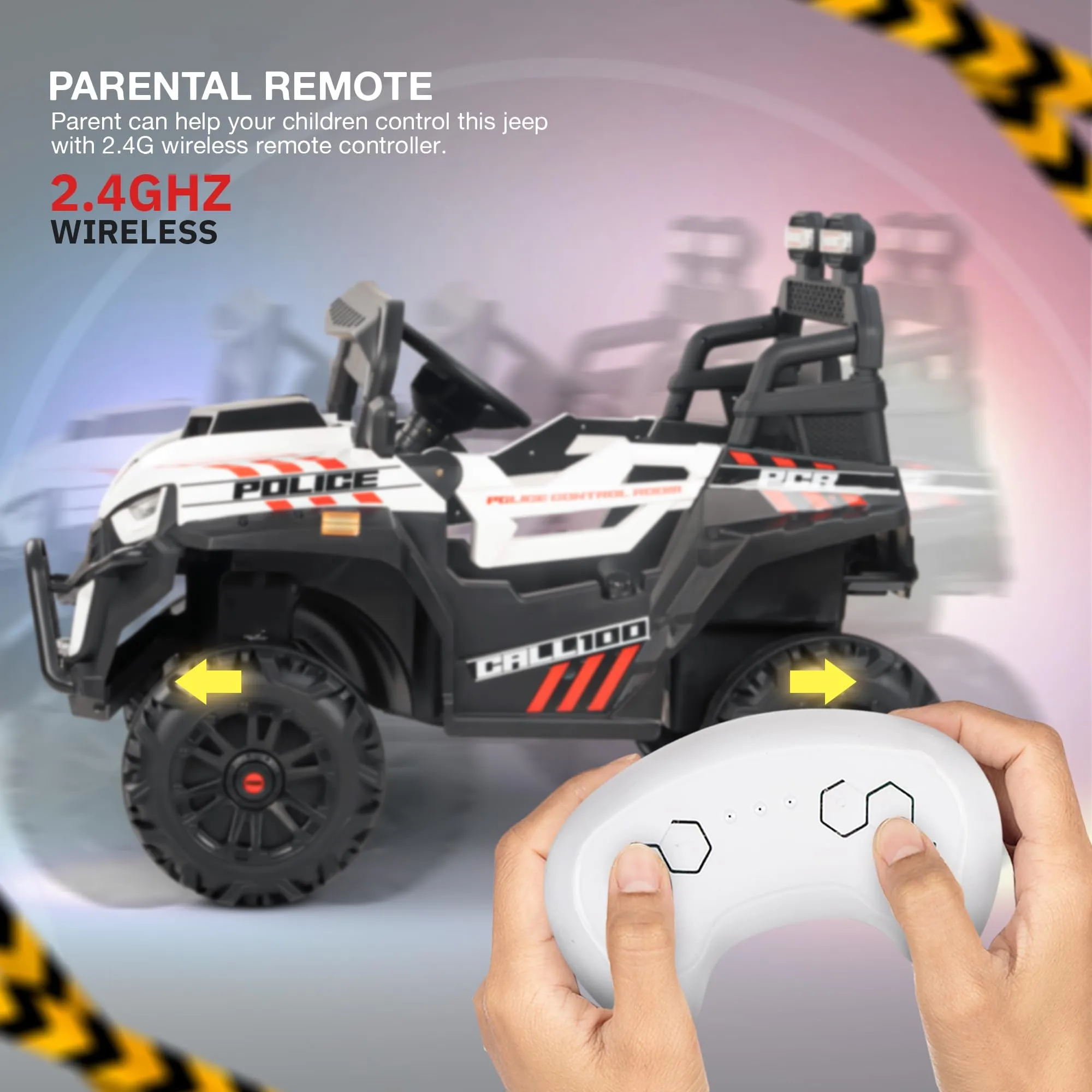 Baybee Roger Rechargeable Battery Operated Jeep for Kids with Light & Music, Electric Jeep for Kids to Drive 3 to 8 Years Boy Girl
