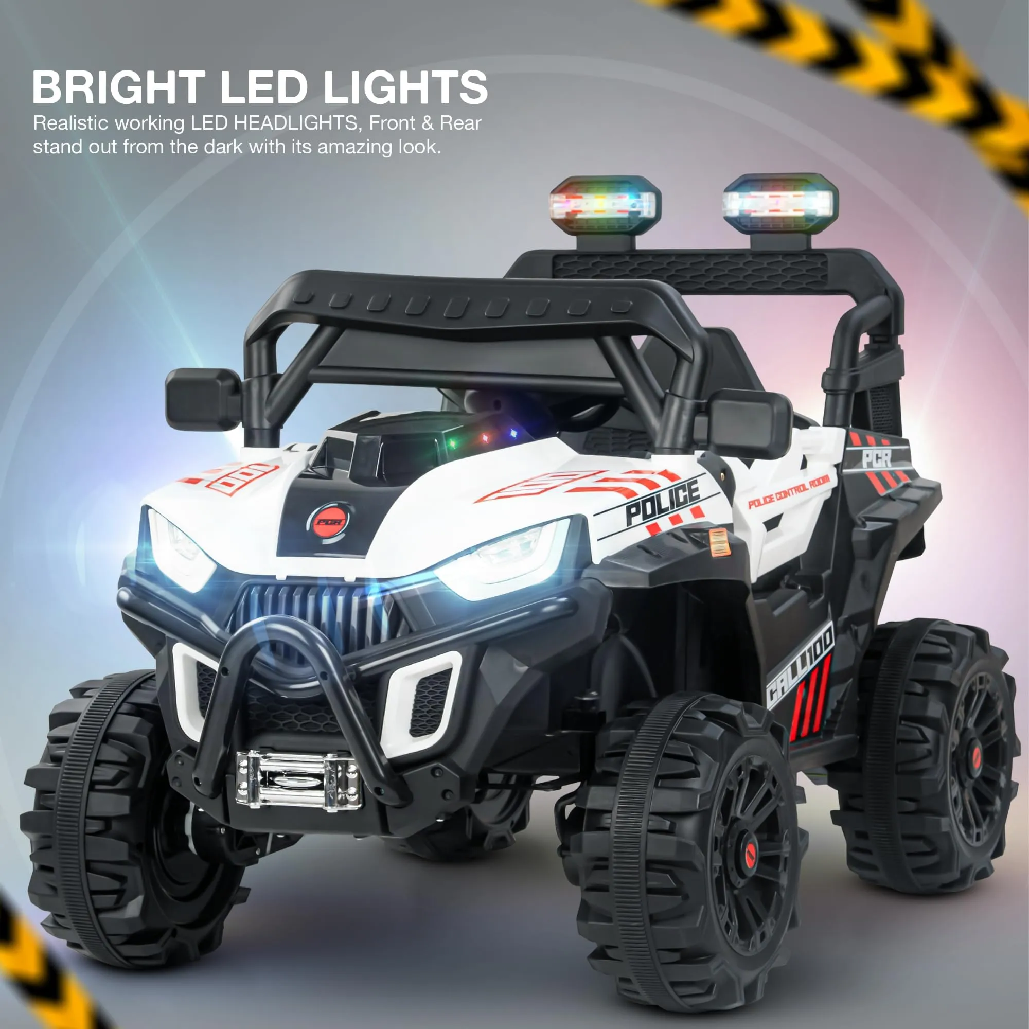 Baybee Roger Rechargeable Battery Operated Jeep for Kids with Light & Music, Electric Jeep for Kids to Drive 3 to 8 Years Boy Girl