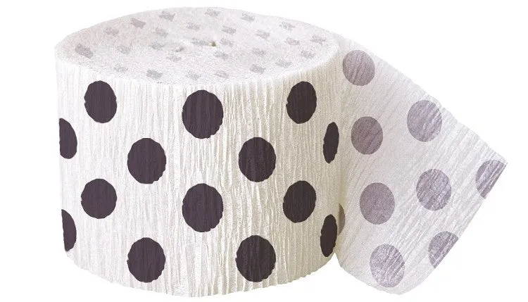 Black - Polka Dot Streamers