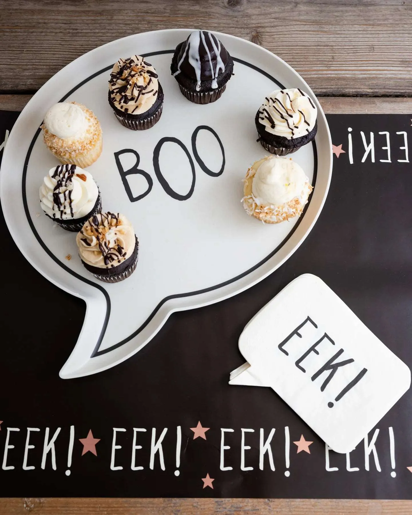 Boo! Shaped Bamboo Platter