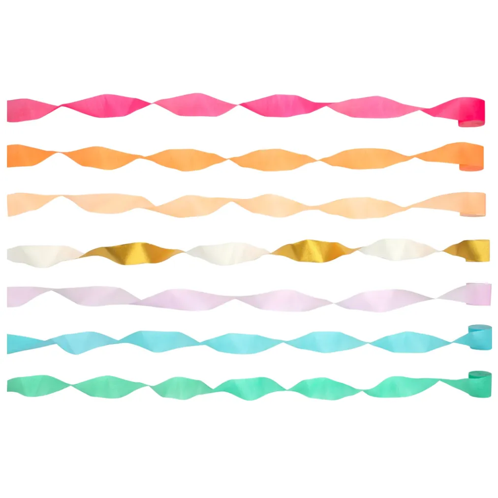 Bright Crepe Paper Streamers