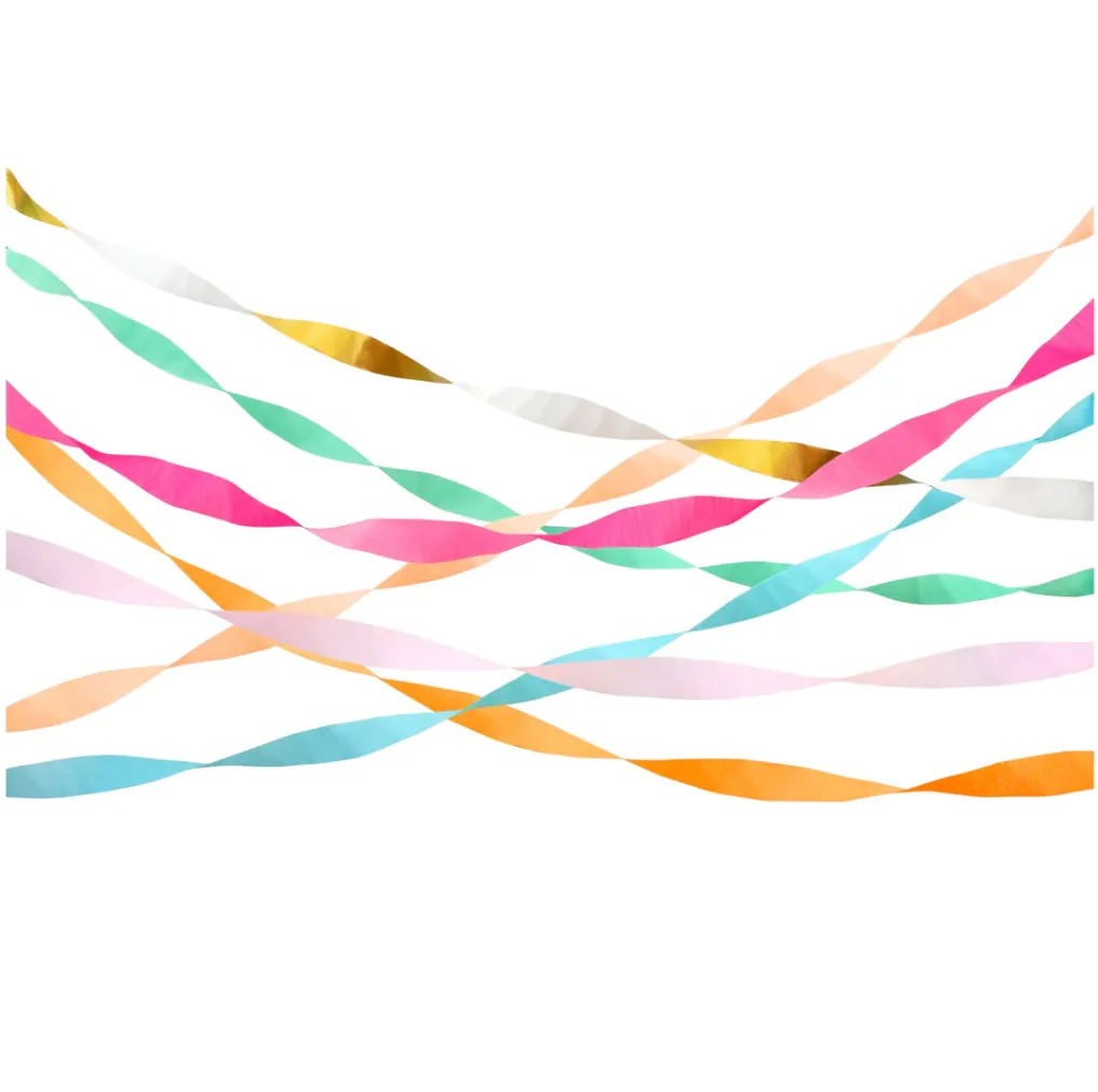 Bright Crepe Paper Streamers