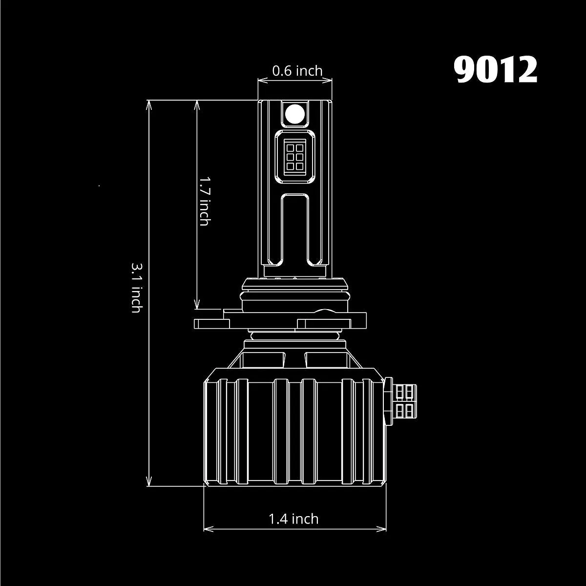 Brightest 9012 LED Forward Lightings Conversion Kit Bulbs HIR2, White