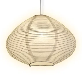Bulbous Shaped Premium Fine Line Paper Lantern, White (16"W x 11"H)
