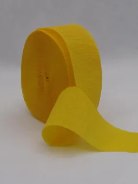 Canary Yellow Crepe Paper Streamers 81' Long