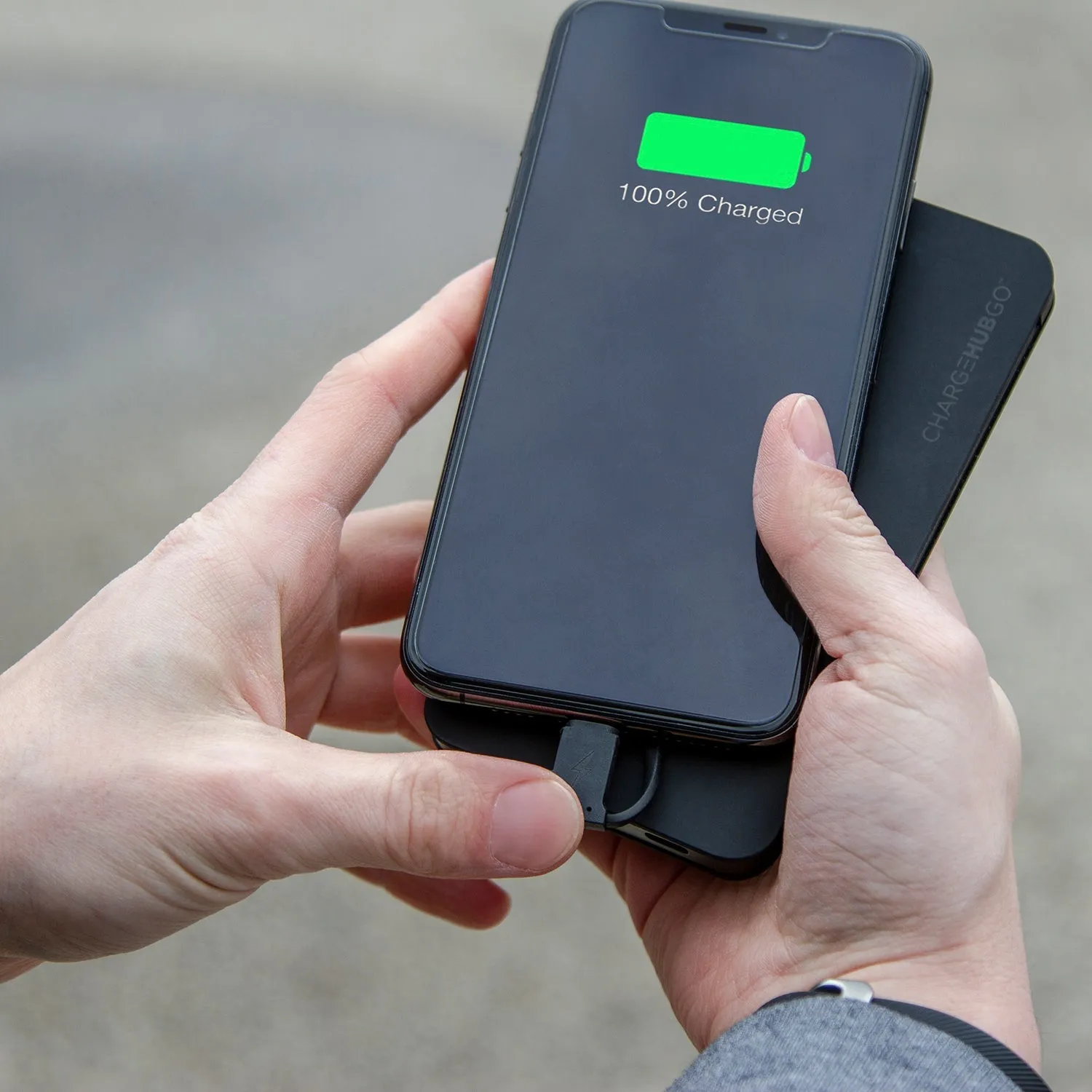 ChargeHubGO  Power Bank With Wireless Charging Pad
