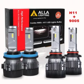 Combo 9005 H11 LED Forward Lightings Bulbs High and Low Beam, 6000K Xenon White