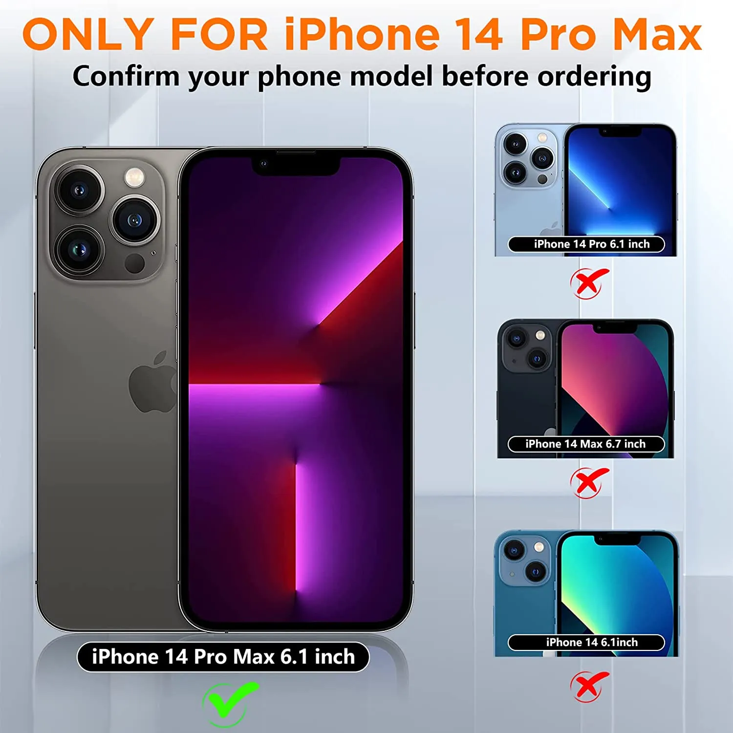 Compatible iPhone 14 Pro Max Case Heavy Duty Full-Body Protection Case