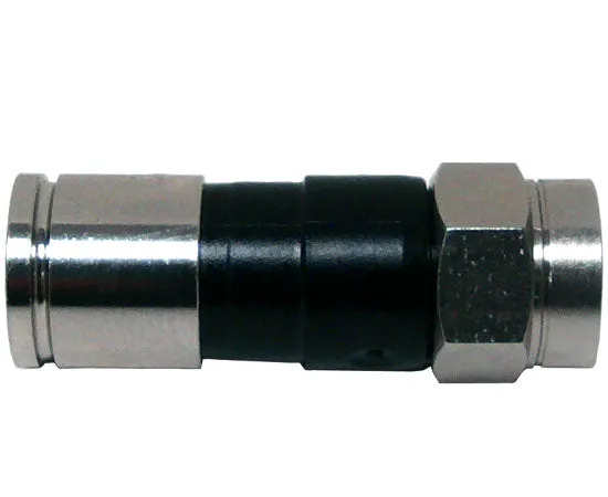 Compression RG6 Coax Cable Connector, EX Universal, Standard Shield F-Type, Black Band - 50pc Bag