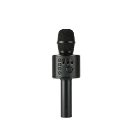 Core Innovations KRMC101BL Wireless Bluetooth Karaoke Microphone with Built-in Speakers, Black