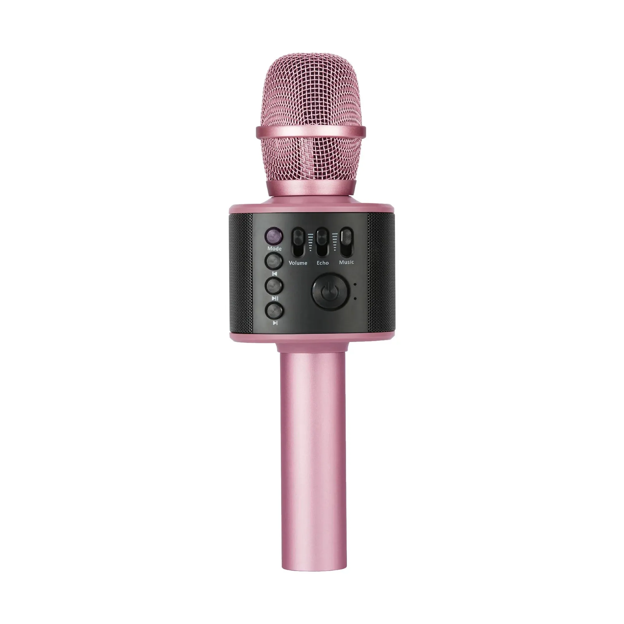 Core Innovations KRMC101RG Wireless Bluetooth Karaoke Microphone with Built-in Speakers   HD Recording - Rose Gold