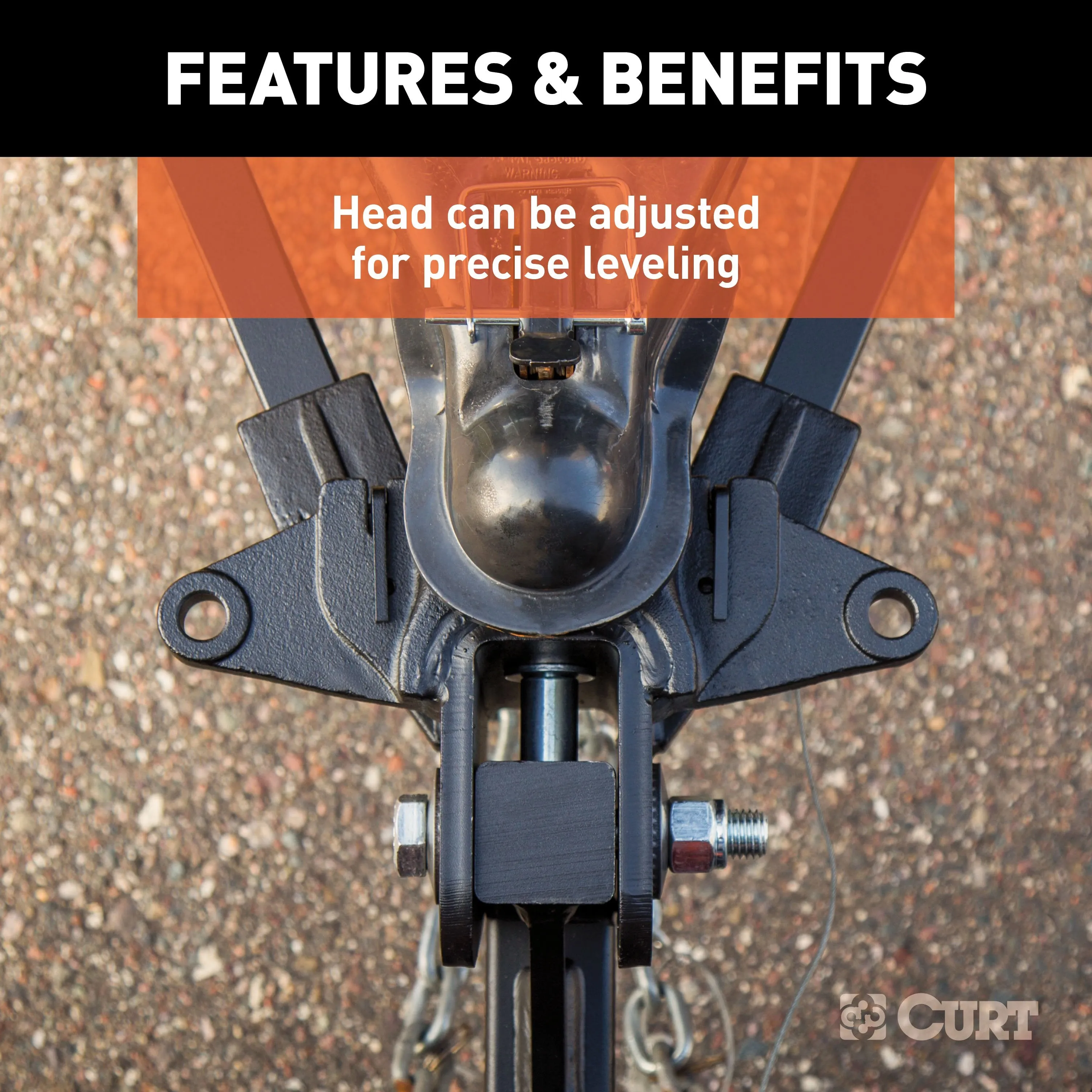 CURT 17333 CURT 17333 Short Trunnion Bar Weight Distribution Hitch; Up to 15K; 2-Inch Shank