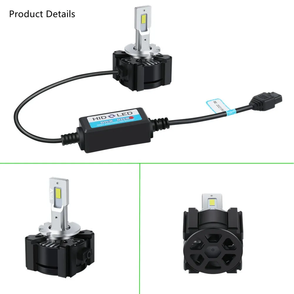 D1S D1R LED Forward Lightings Bulbs, CANBUS Plug-N-Play Upgrade HID Kits