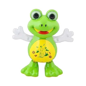 Dancing Frog Battery Operated Toy with Lights & Music, 3 Years - Green