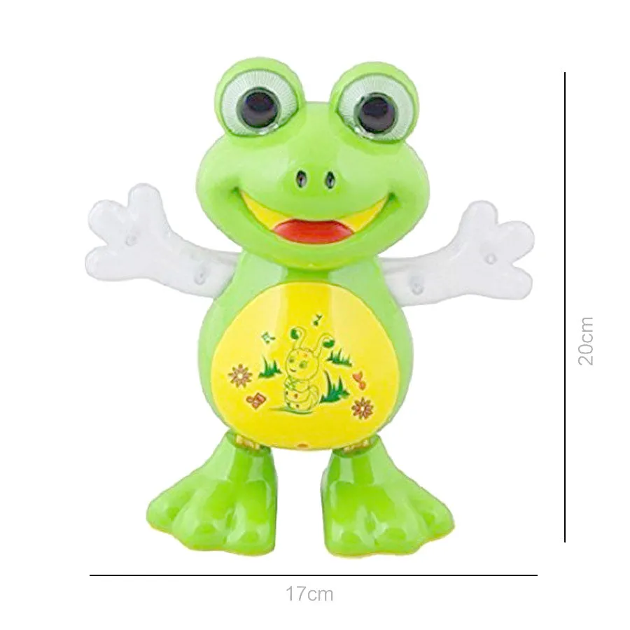 Dancing Frog Battery Operated Toy with Lights & Music, 3 Years - Green