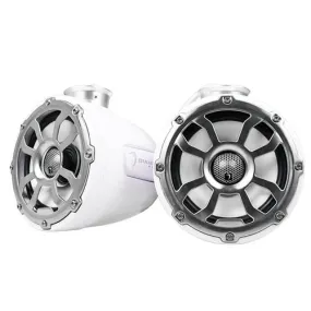 Diamond Audio 6.5" 2 Way Marine Tower Speaker Pods 300W Max White POD65F4W Pair