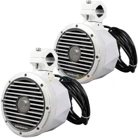 Diamond Audio 6.5" 2-Way Titanium Dome Speaker Can Kit Carbon Fiber White HXM65PODCF