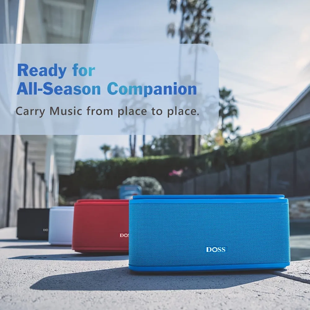 DOSS SoundBox Wireless 5.0 Speaker, Capacitive Touch Control, 12W HD Sound and Bass, 20H Playtime, Built-in MIC Hands Free, Portable Speaker for Computer Laptop Cellphone