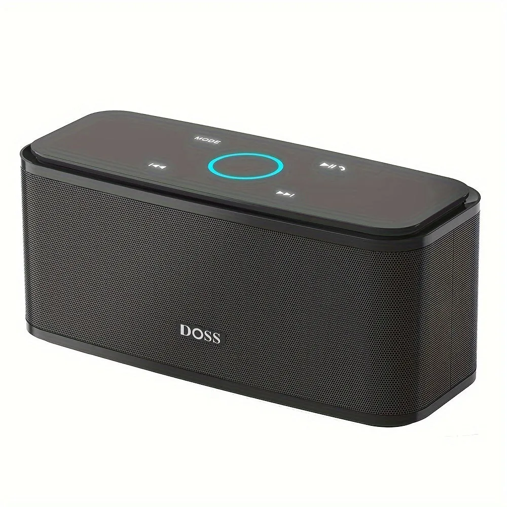 DOSS SoundBox Wireless 5.0 Speaker, Capacitive Touch Control, 12W HD Sound and Bass, 20H Playtime, Built-in MIC Hands Free, Portable Speaker for Computer Laptop Cellphone