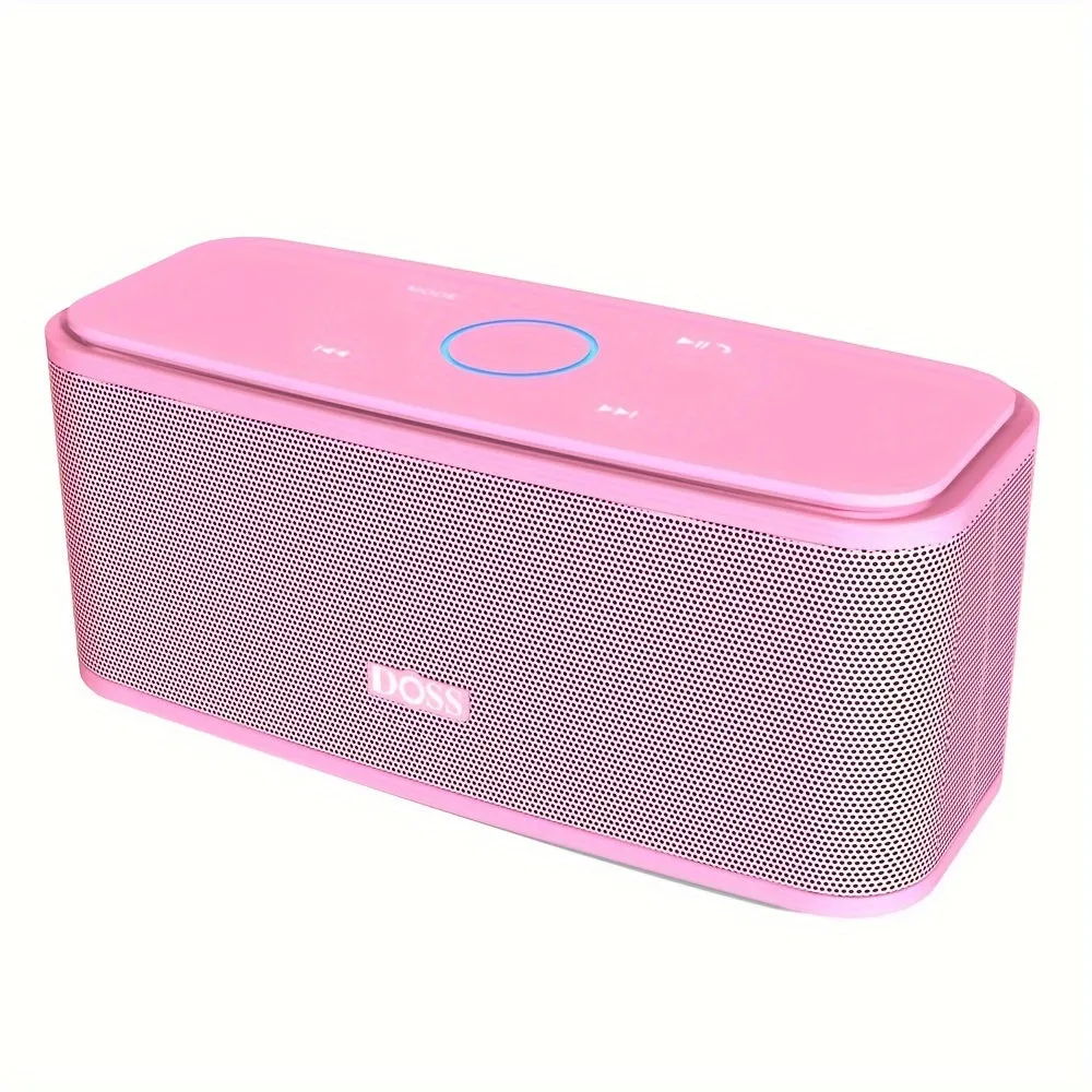 DOSS SoundBox Wireless 5.0 Speaker, Capacitive Touch Control, 12W HD Sound and Bass, 20H Playtime, Built-in MIC Hands Free, Portable Speaker for Computer Laptop Cellphone