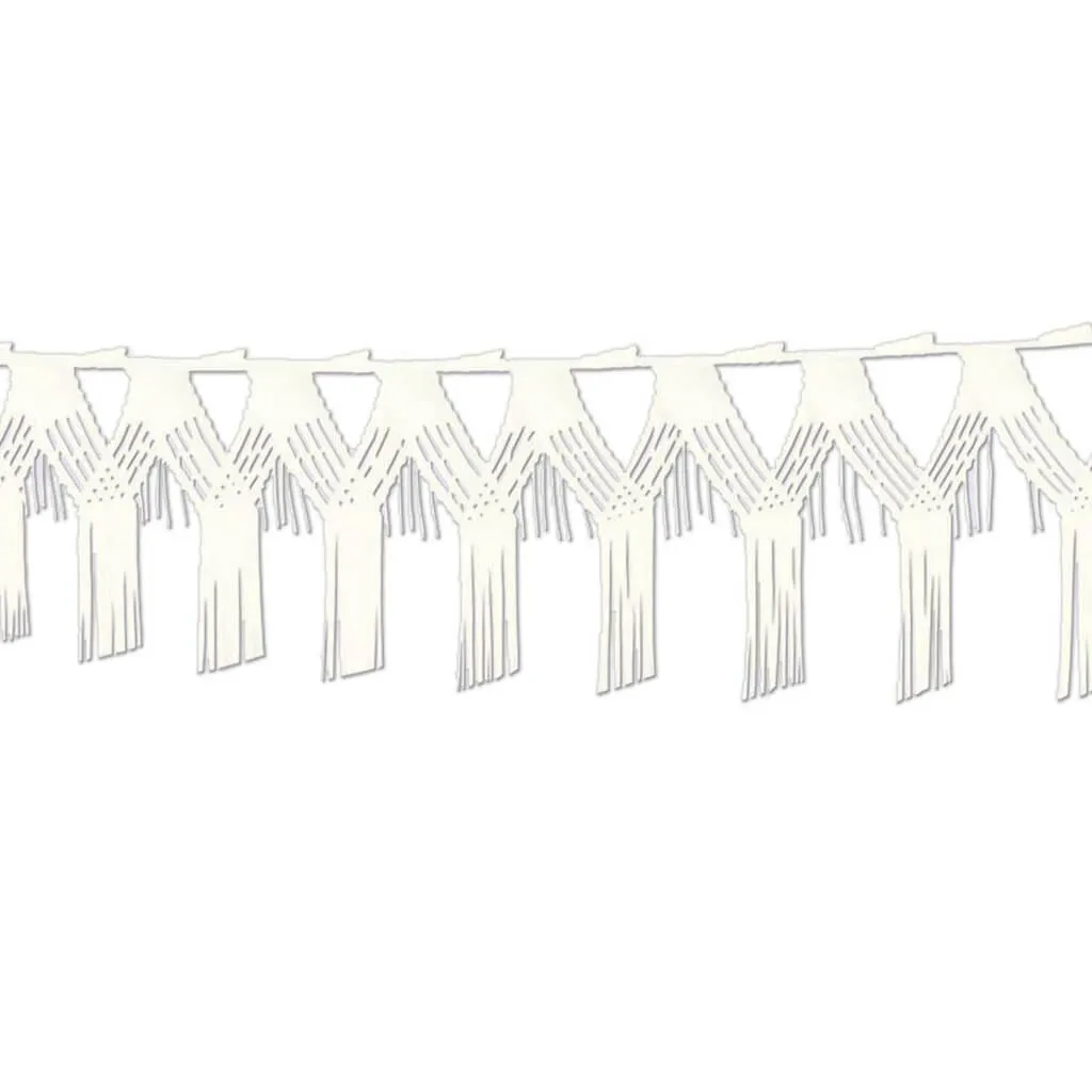 Drop Fringe Garland 12ft White