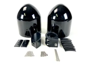 Dual 6.5"  Painted Fiberglass Wakeboard Tower Speaker Enclosures Black