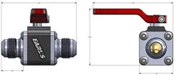 Earl's Performance 230510ERL UltraPro AN Ball Valve; For -10AN Male To Male;