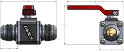 Earl's Performance 230512ERL UltraPro AN Ball Valve; For -12AN Male To Male;