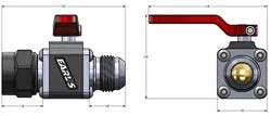 Earl's Performance 230712ERL UltraPro AN Ball Valve; For -12AN Male To Female;