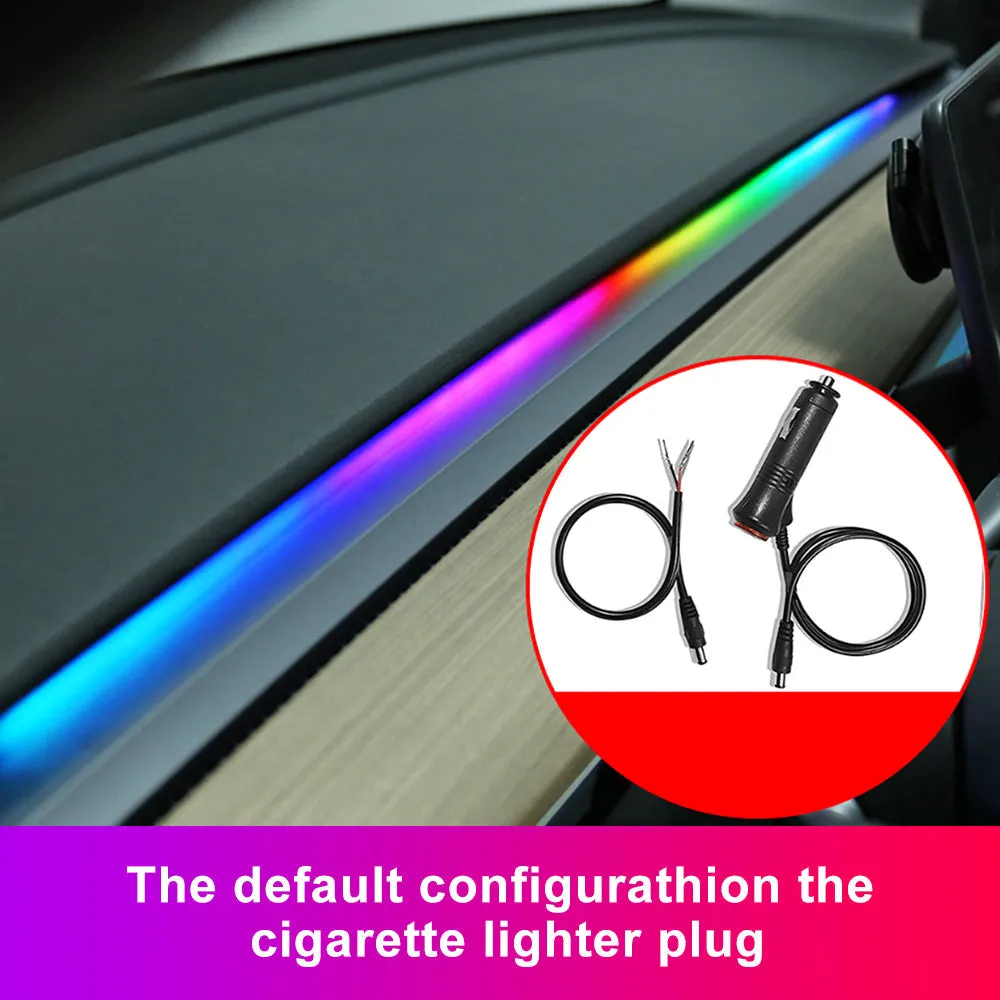 EVBASE Tesla Model 3 Y Dashboard Streamer Ambient Light Interior Car Neon Lights