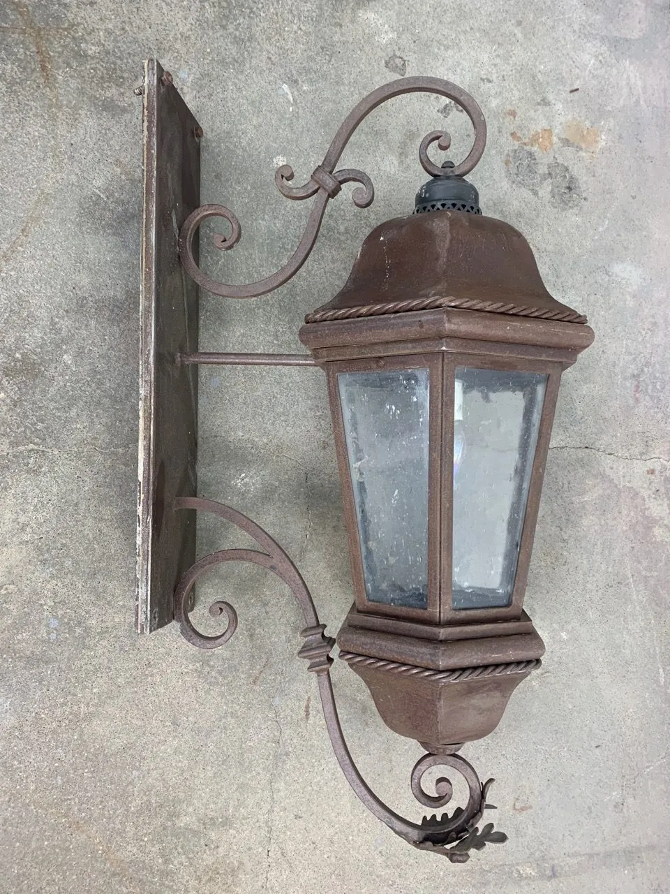 Exterior Wall Light Sconce, Large, Bronze, Traditional