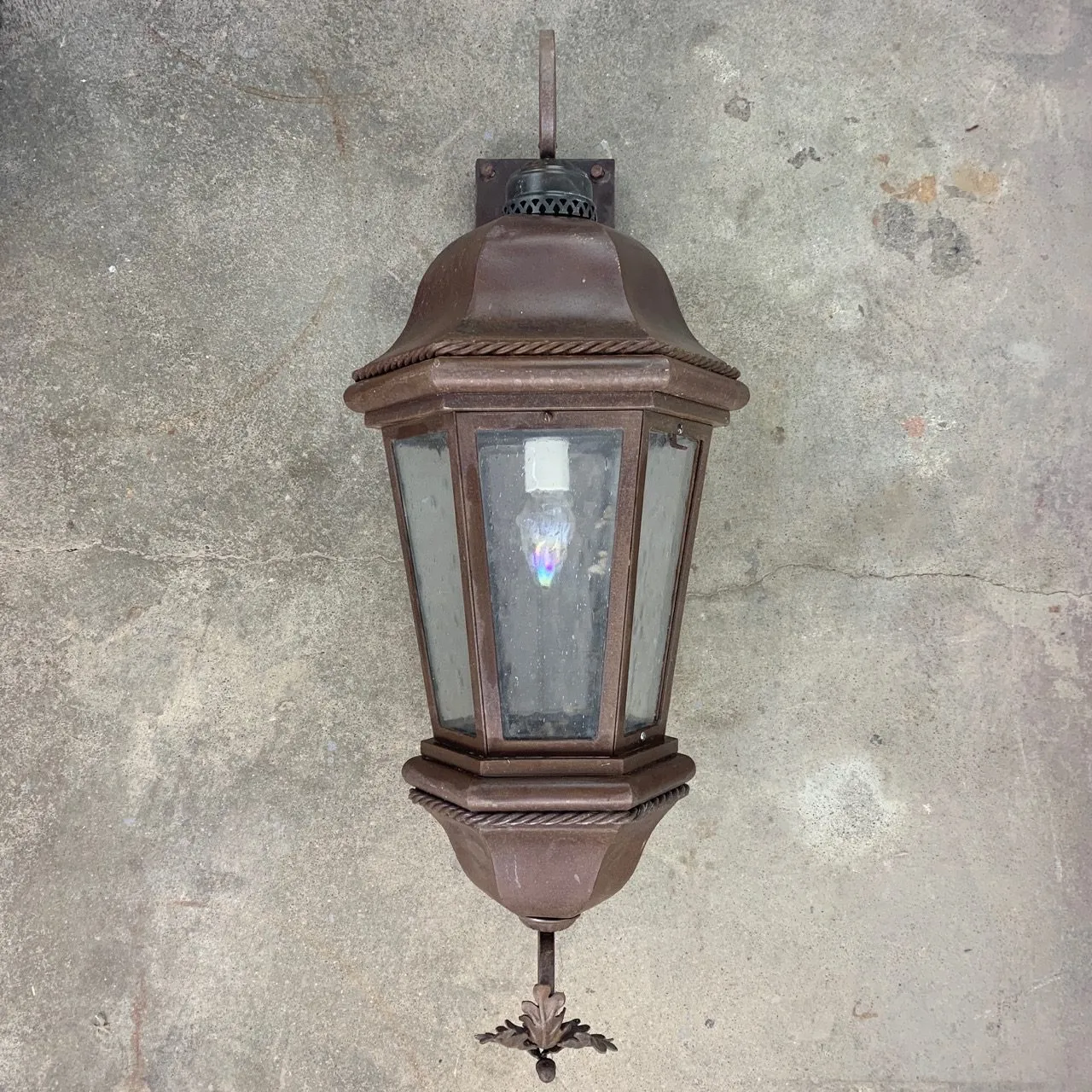 Exterior Wall Light Sconce, Large, Bronze, Traditional