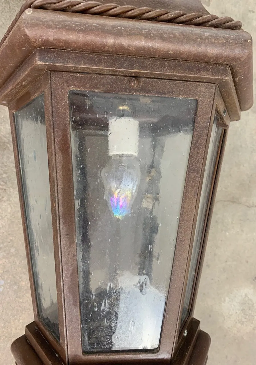 Exterior Wall Light Sconce, Large, Bronze, Traditional
