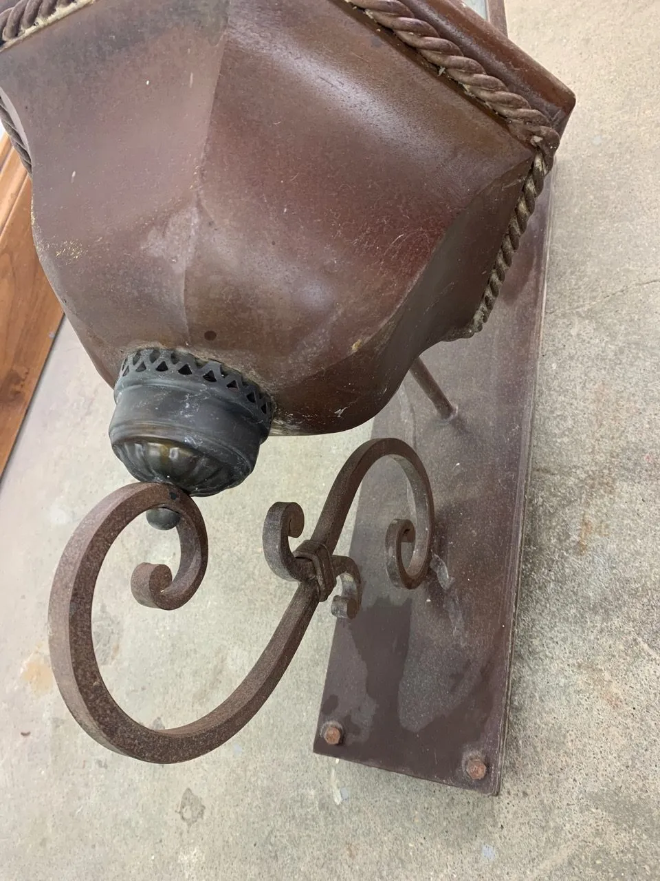 Exterior Wall Light Sconce, Large, Bronze, Traditional